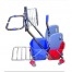 Upratovací vozík PRESS 2 x 17 l chrom s vrecom + košík