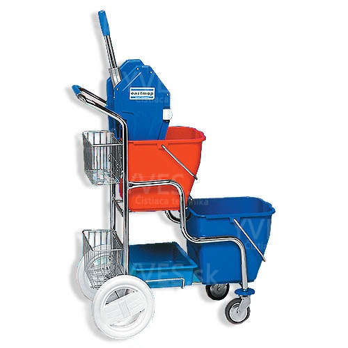 Upratovací vozík schodiskový KAMZÍK 2 košíky